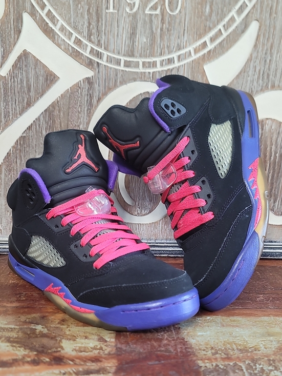 Jordan Shoes - 🔥 Nike Air Jordan 5 'Raptors' "Ember Glow/Fierce Purple" Wmns 8, Great Cond.